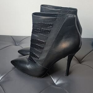 BRIAN ATWOOD Duris Stiletto Bootie Boots Black Leather High Heels